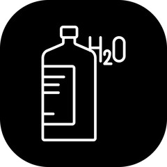 Hydrated healthy lifestyle icon with black filled line outline style. water, sign, hydration, symbol, care, healthy, line. Vector Illustration
