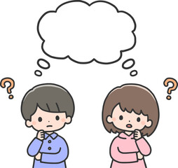 考え事をする子どもたち