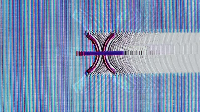 PISCES zodiac sign glitching analog vhs effect, pisces horoscope