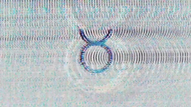 TAURUS zodiac sign glitching analog vhs effect, taurus horoscope