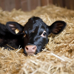 young beautiful calf