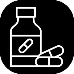 Supplements healthy lifestyle icon with black filled line outline style. healthy, nutrition, health, food, line, diet, vitamin. Vector Illustration
