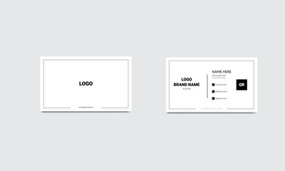 White Creative & Corporate Business Card Layout 