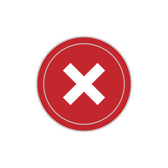 Cancel Icon. Reject, Refuse Symbol - Vector.   