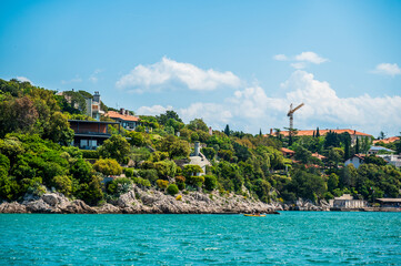 Naklejka premium Between sea and lagoon. Sailing trip between the Marano lagoon and the Gulf of Trieste.