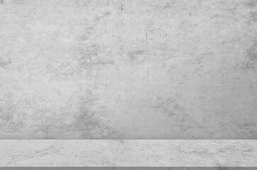 Background Studio White Concrete Wall Texture with Shadow on Background, Empty Grey Cement Room Display with Rough Surface on Floor,Backdrop banner for Cosmetic Product presentation,Sale,Promotion