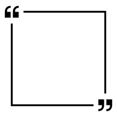 Quote box frame. Text quotes. Vector banner illustration.