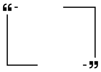 Quote box frame. Text quotes. Vector banner illustration.