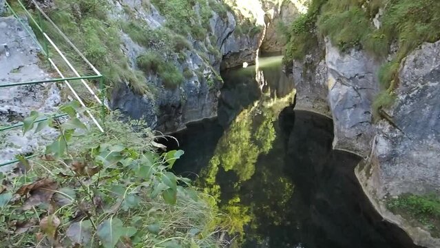 Cerna Sat, Pades, Romania -  September 03, 2023: Corcoaia Gorge ( Cheile Corcoaia ), protected area near Cerna sat, Pades, Gorj county, Romania