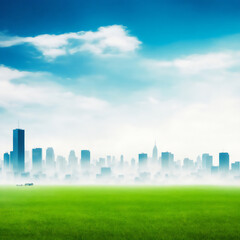 Cityscape Vanishing in Fog