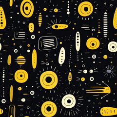 A set of lively and playful children's patterns, incorporating lines, circles, and stripes for a creative and seamless design.