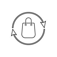 Returnable Goods Icon. Commodity Bring Back Symbol