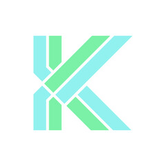 Monogram initial K letter mark logo design. Monogram design vector K logo. Monogram initial letter mark K logo. Design simple K monogram.