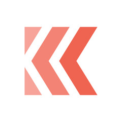 Monogram initial K letter mark logo design. Monogram design vector K logo. Monogram initial letter mark K logo. Design simple K monogram.