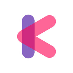 Monogram initial K letter mark logo design. Monogram design vector K logo. Monogram initial letter mark K logo. Design simple K monogram.