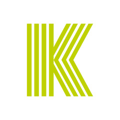Monogram initial K letter mark logo design. Monogram design vector K logo. Monogram initial letter mark K logo. Design simple K monogram.
