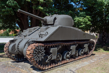 Fototapeta na wymiar world war two sherman tank