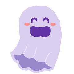 Ghost laughing flat illustration