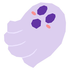 Surprised ghost flat illustration