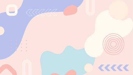Colorful geometric abstract soft pastel background with shapes