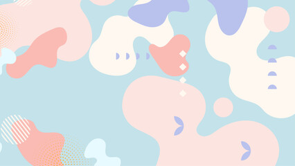 Colorful abstract vector geometric background with soft pastel shapes