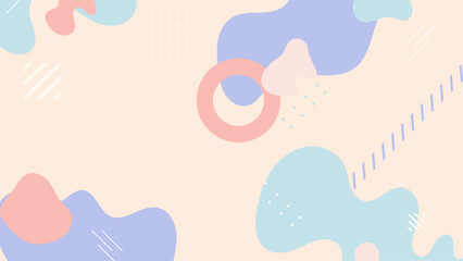 Colorful soft pastel vector background with geometric shapes