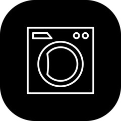 Laundry hotel icon with black filled outline style. laundry, wash, machine, sign, clean, clothes, dry. Vector illustration