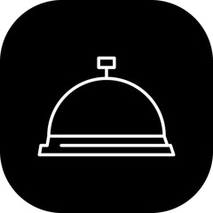 Receptionist hotel icon with black filled outline style. receptionist, service, business, reception, customer, phone, support. Vector illustration