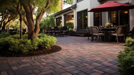 Patio adorned with Brussel Block-style Pavers