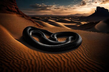 snake in the desert