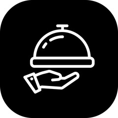 Service hotel icon with black filled line outline style. service, business, help, customer, sign, support, communication. Vector Illustration