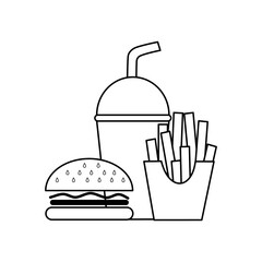 Food line icon isolated on white background.