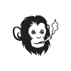 logo monkey vector design 