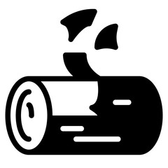 debarking glyph icon