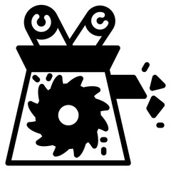 woodchipper glyph icon