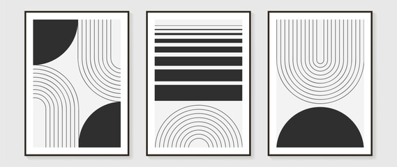 Abstract art background vector. Minimalist modern contour drawing. contemporary abstract line art design for wall art, wallpaper, home decoration, cover, printable painting.