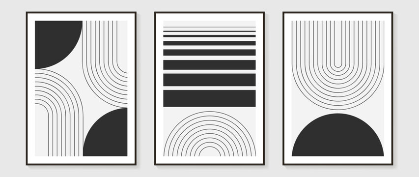 Abstract art background vector. Minimalist modern contour drawing. contemporary abstract line art design for wall art, wallpaper, home decoration, cover, printable painting.