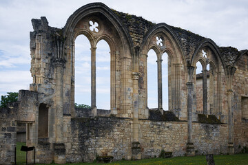 Ruins of the Abbey de la Sauve-Majeure in the Nouvelle-Aquitaine region of south-west France