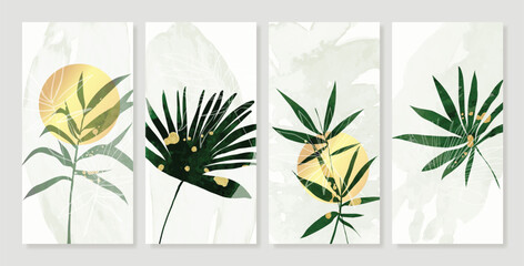 Abstract art background vector. Minimalist modern contour drawing. contemporary abstract line art design for wall art, wallpaper, home decoration, cover, printable painting.