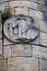 Carving detail at the Abbey de la Sauve-Majeure in the Nouvelle-Aquitaine region of south-west...