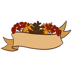 Fall Banner With Maple Leaves