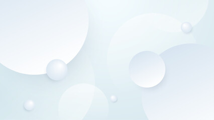 White modern abstract background with shapes