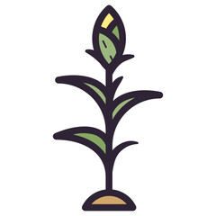 corn plant illustration