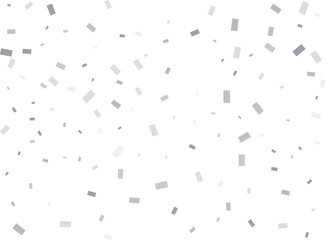 Falling Rectangular Silver Confetti