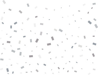 Luxury Rectangular Silver Confetti