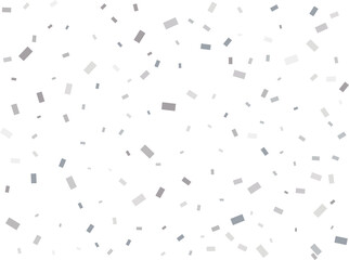 Luxury Rectangular Silver Confetti