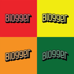 Bloggers word mark 3d collections with different colors business, vector, tag, label, text, stamp, button, set, banner, news, for sale, green, work Bloggers 