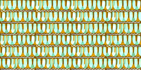 レトロ風ドローイングシームレスパターン