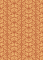 Traditional batik pattern from Javanese Indonesia vector illustration