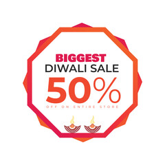 Diwali abstract sale post with white color banner or post  design